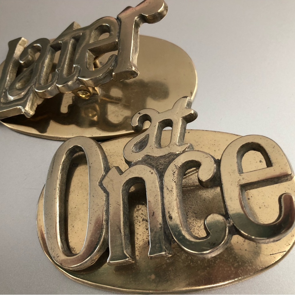 Brass memo/paper clips